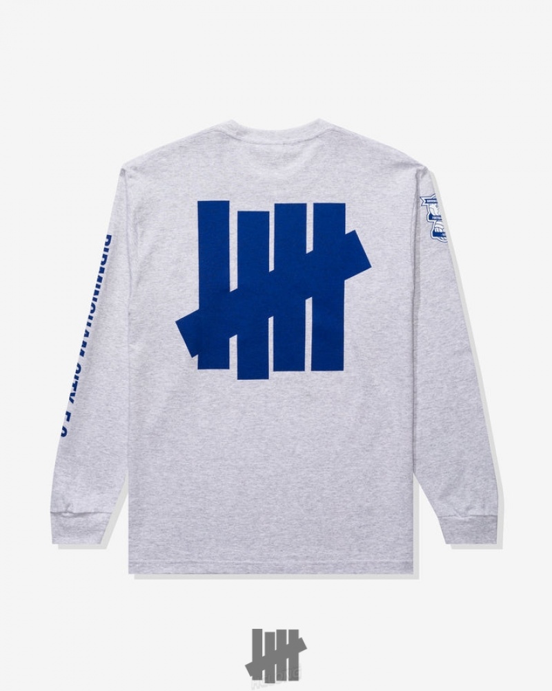 Undefeated Undftd UNDEFEATED X BCFC TEAM L/S TEE Tees Grau | UFBQX-1352