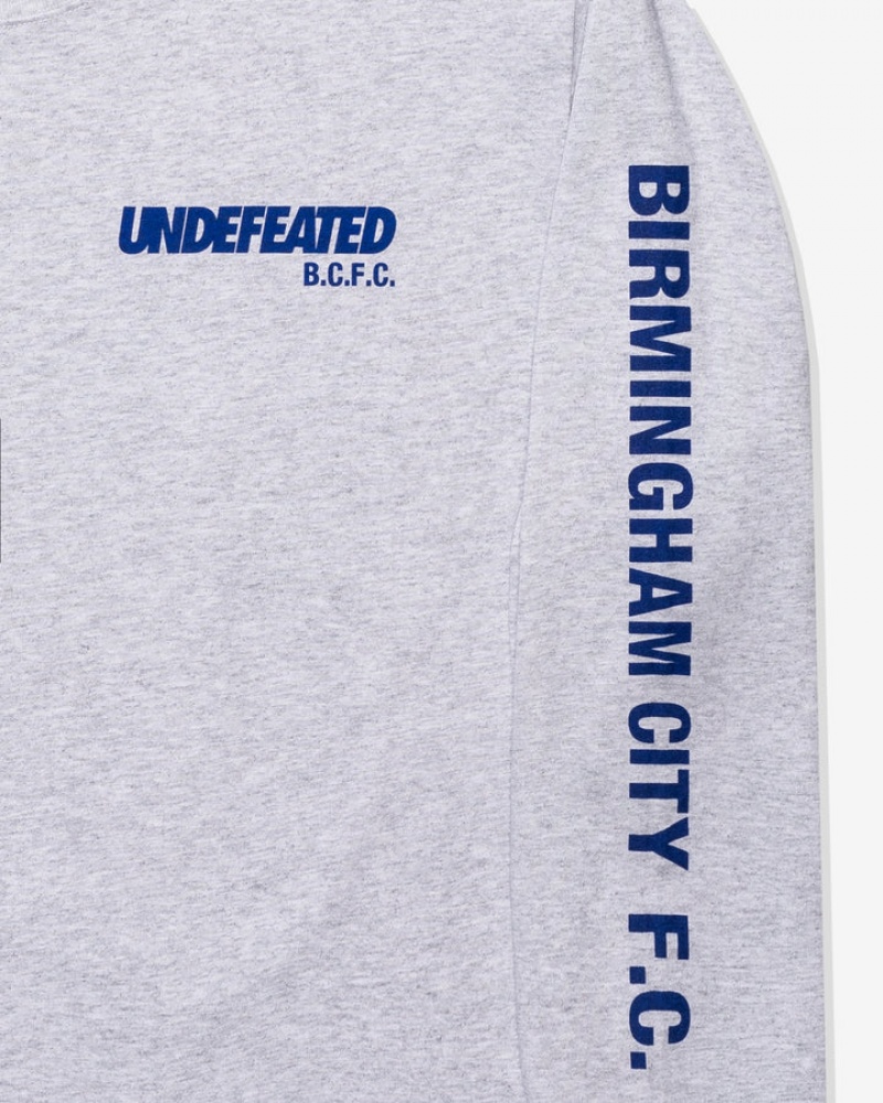 Undefeated Undftd UNDEFEATED X BCFC TEAM L/S TEE Tees Grau | UFBQX-1352