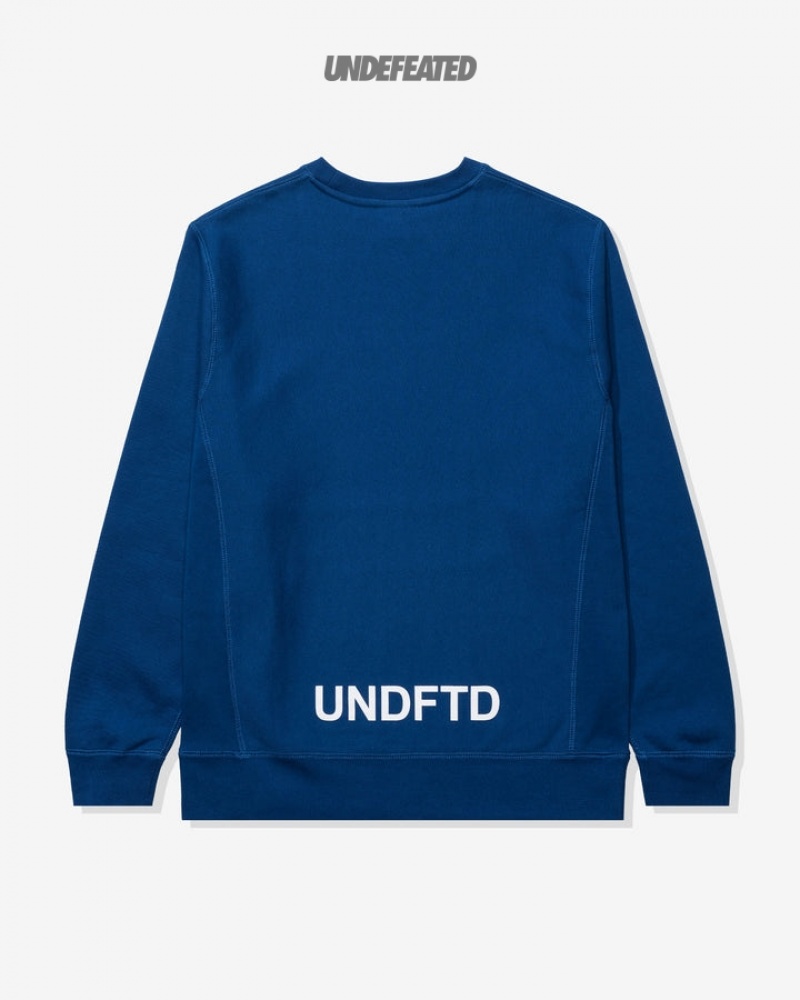 Undefeated Undftd UNDEFEATED X BCFC TEAM CREWNECK Fleeces Blau | WPIBO-2504