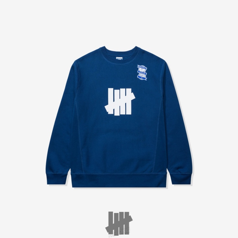 Undefeated Undftd UNDEFEATED X BCFC TEAM CREWNECK Fleeces Blau | WPIBO-2504