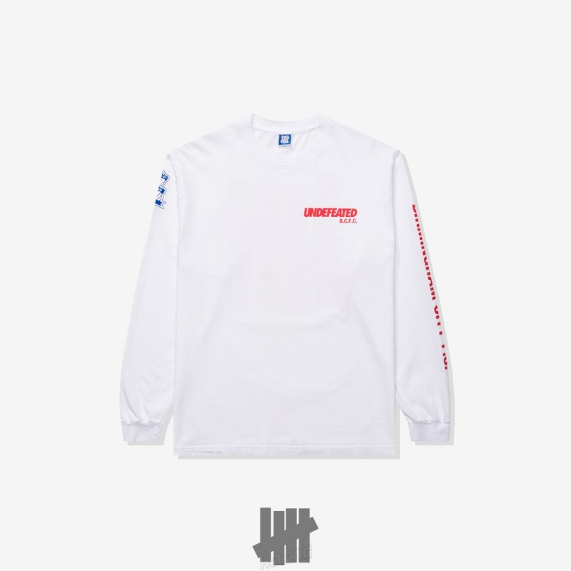 Undefeated Undftd UNDEFEATED X BCFC TEAM L/S TEE Tees Weiß | DGBOH-3198