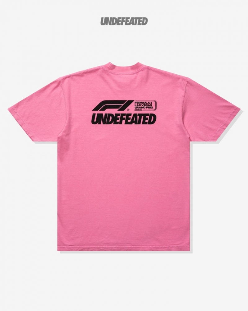 Undefeated Undftd UNDEFEATED X F1 LVGP LOGO S/S TEE Tees Rosa | WUSLY-1943