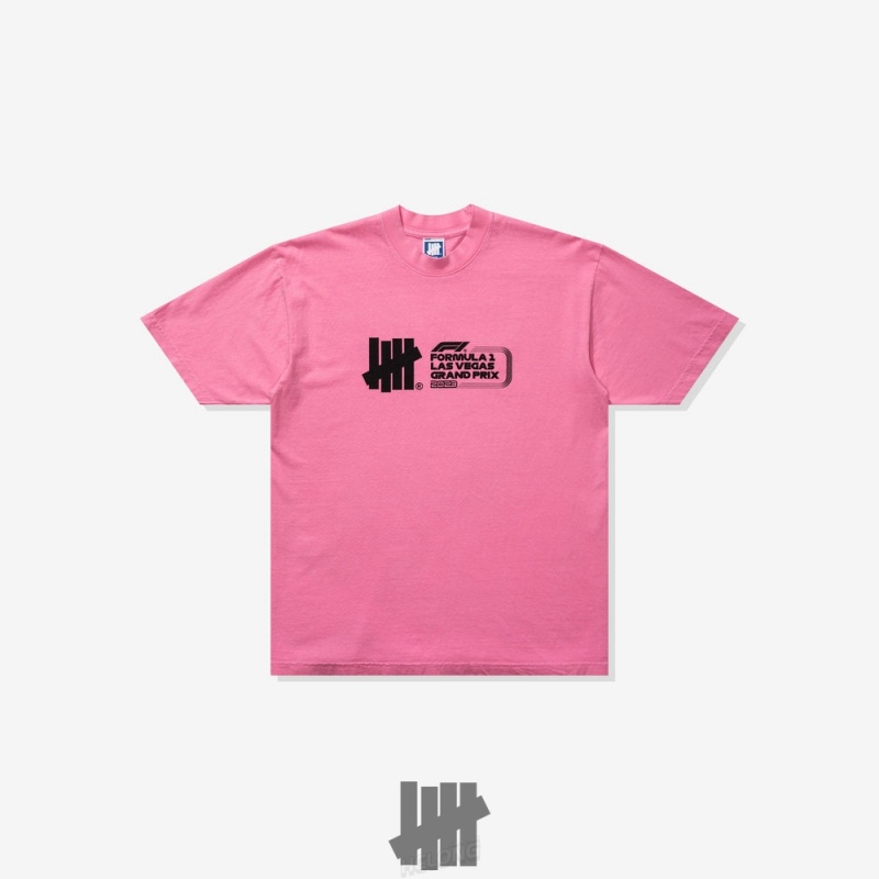 Undefeated Undftd UNDEFEATED X F1 LVGP LOGO S/S TEE Tees Rosa | WUSLY-1943