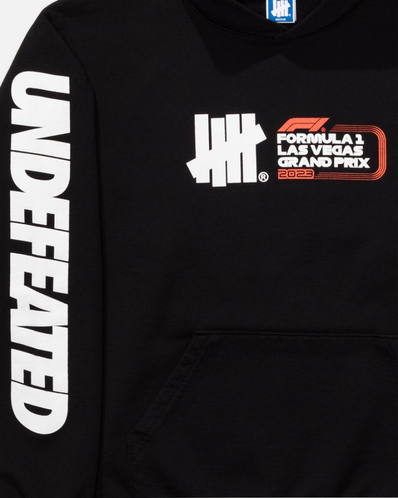 Undefeated Undftd UNDEFEATED X F1 LVGP LOGO HOODY Fleeces Schwarz | YOHXG-6015