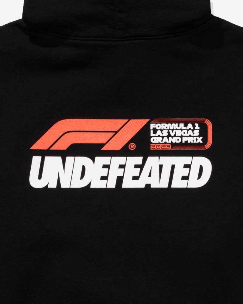 Undefeated Undftd UNDEFEATED X F1 LVGP LOGO HOODY Fleeces Schwarz | YOHXG-6015