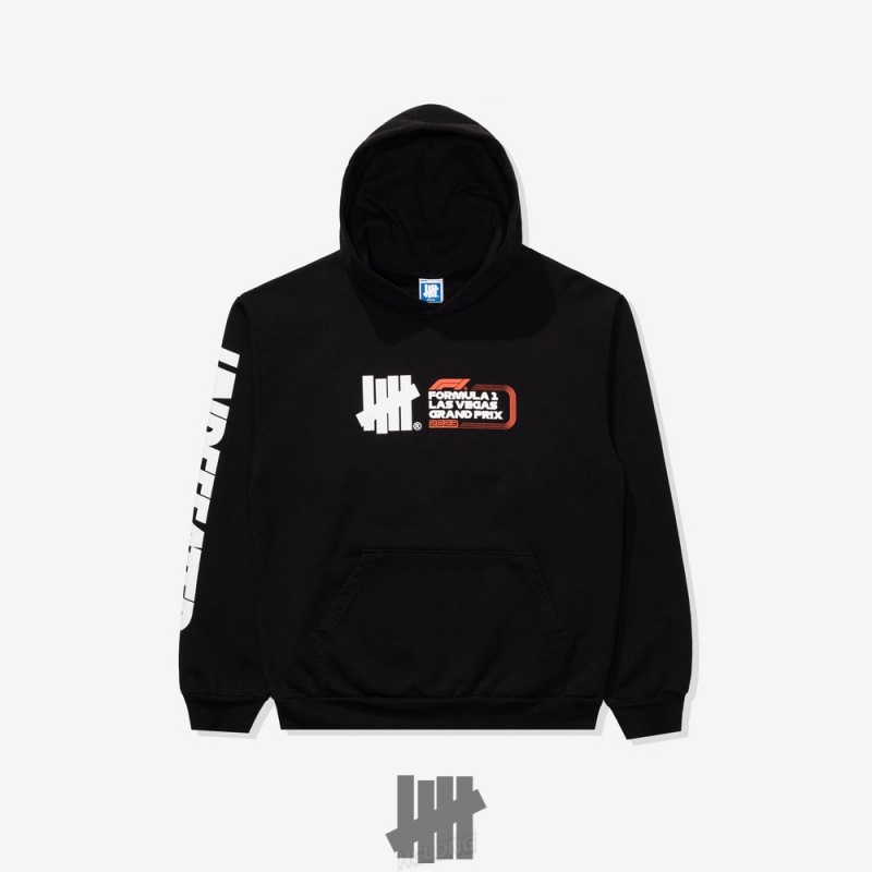 Undefeated Undftd UNDEFEATED X F1 LVGP LOGO HOODY Fleeces Schwarz | YOHXG-6015