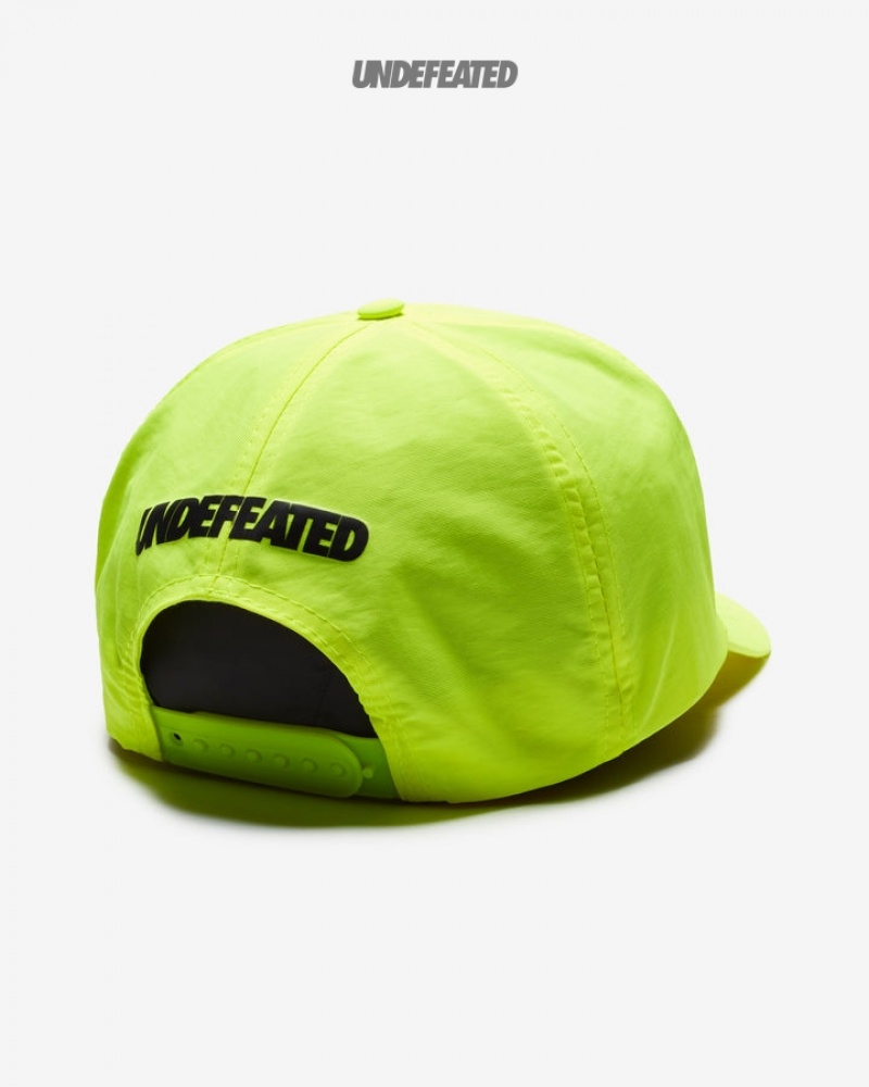 Undefeated Undftd UNDEFEATED X F1 LVGP LOGO SNAPBACK Kopfbedeckung Gelb | KRIOE-9278