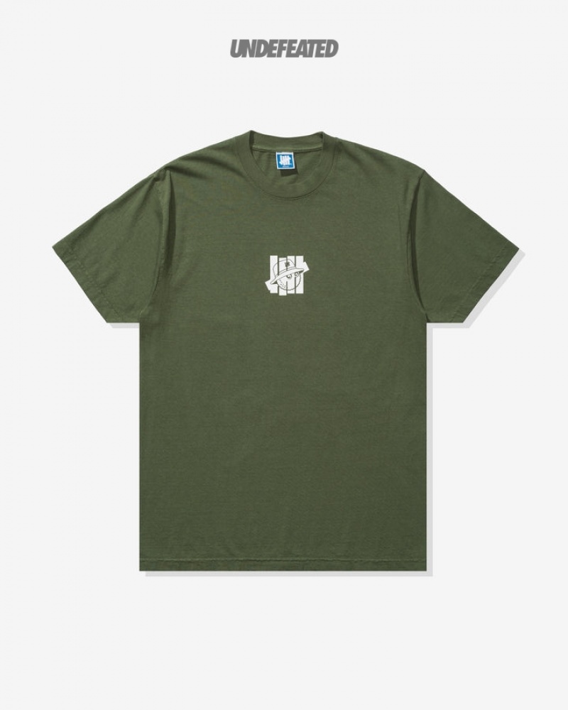 Undefeated Undftd UNDEFEATED X MALBON CHIP SHOT S/S TEE Tees Olivgrün | LCXBK-9153