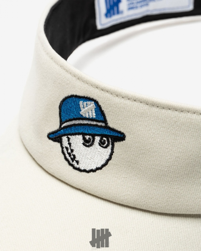 Undefeated Undftd UNDEFEATED X MALBON GOLF VISOR Kopfbedeckung IVORY | VFCNS-9508