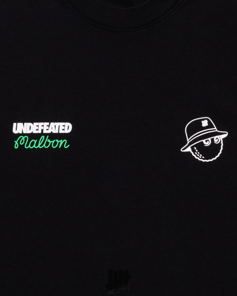 Undefeated Undftd UNDEFEATED X MALBON LOGO S/S TEE Tees Schwarz | UEBYX-0748