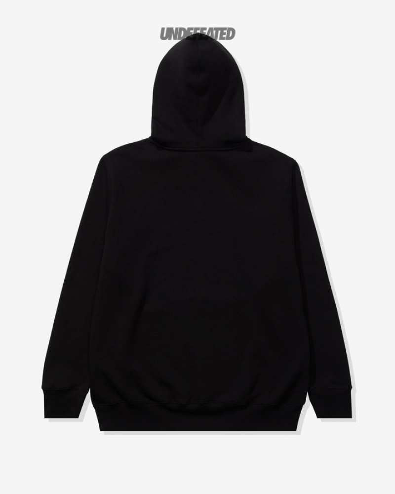 Undefeated Undftd UNDEFEATED X MALBON LOGO LOCKUP PULLOVER HOODIE Fleeces Schwarz | JCLXI-3807