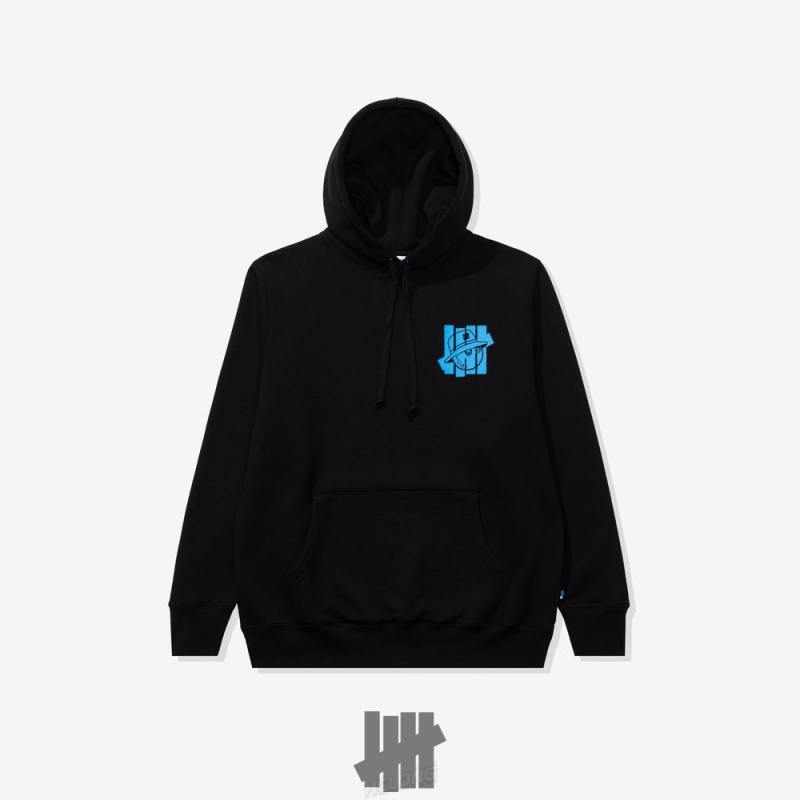 Undefeated Undftd UNDEFEATED X MALBON LOGO LOCKUP PULLOVER HOODIE Fleeces Schwarz | JCLXI-3807