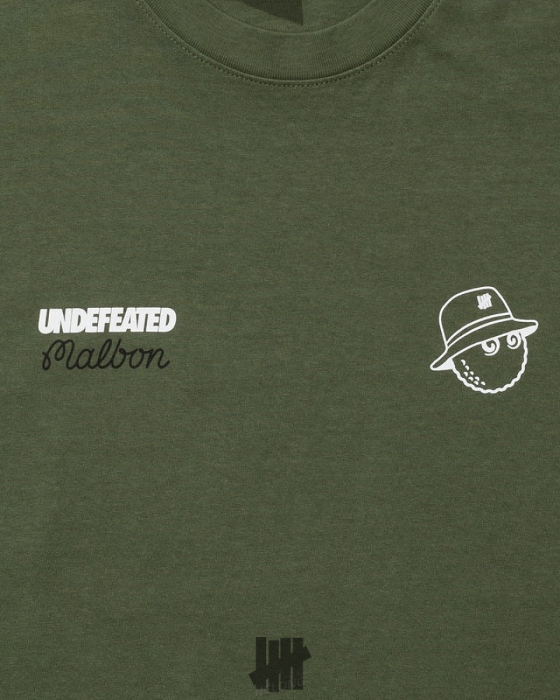 Undefeated Undftd UNDEFEATED X MALBON LOGO S/S TEE Tees Olivgrün | RCZXH-3527