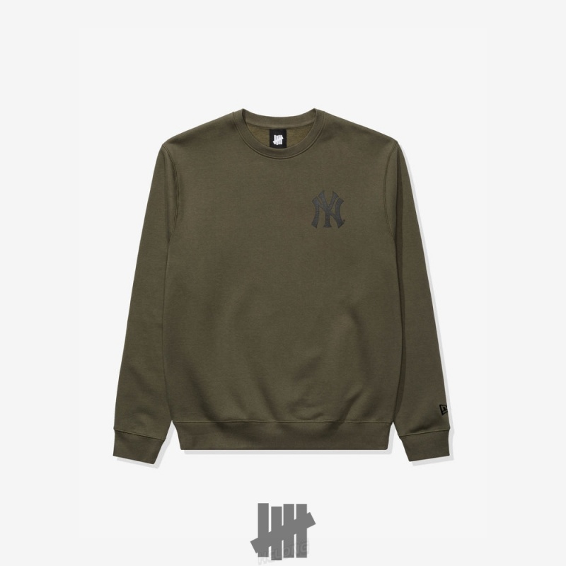 Undefeated Undftd UNDEFEATED X NEW ERA NY YANKEES CREWNECK Fleeces NEWOLIVE | LGAHY-4251