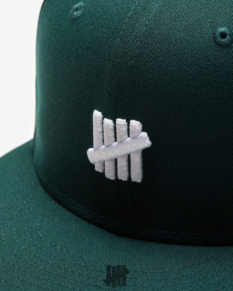 Undefeated Undftd UNDEFEATED X NE CHAINSTITCH FITTED Kopfbedeckung Grün | CATQM-5314