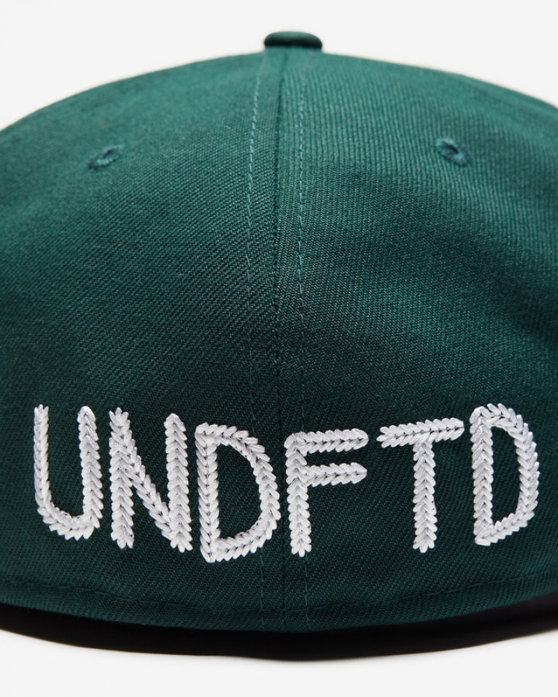 Undefeated Undftd UNDEFEATED X NE CHAINSTITCH FITTED Kopfbedeckung Grün | CATQM-5314