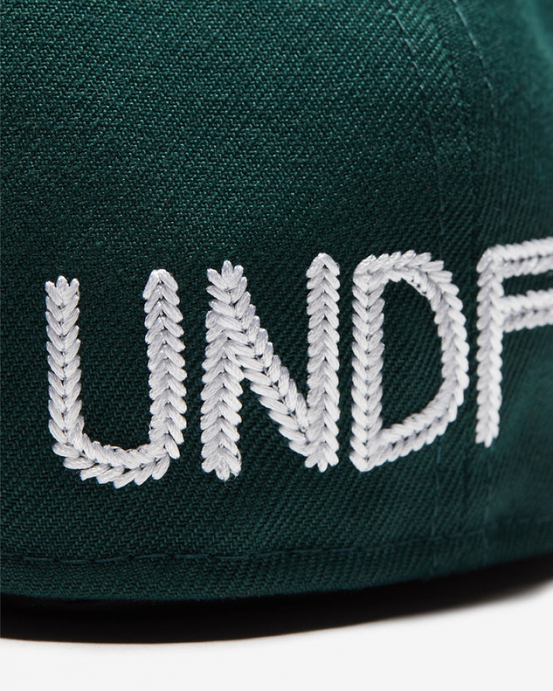 Undefeated Undftd UNDEFEATED X NE CHAINSTITCH FITTED Kopfbedeckung Grün | CATQM-5314