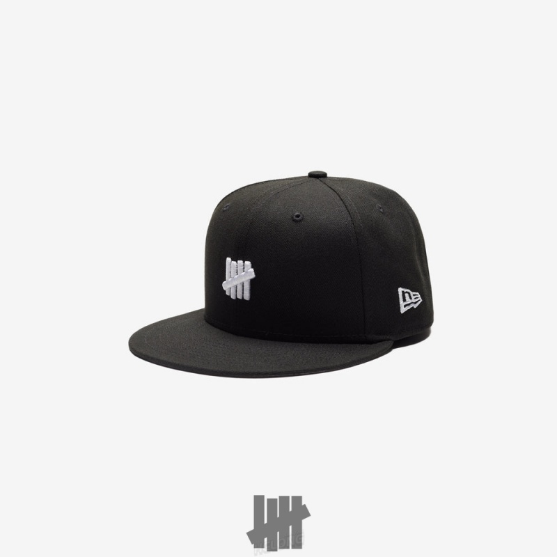 Undefeated Undftd UNDEFEATED X NE CHAINSTITCH FITTED Kopfbedeckung Schwarz | CZMGP-8523