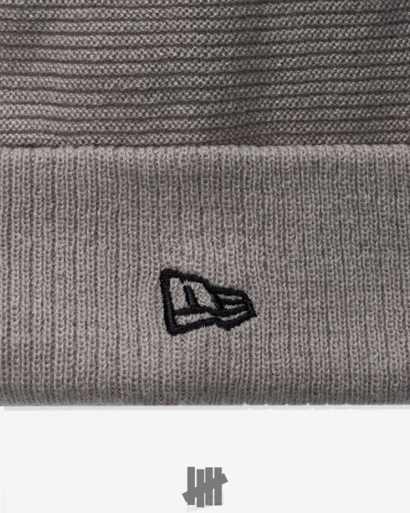 Undefeated Undftd UNDEFEATED X NE ICON CONTRAST KNIT BEANIE Kopfbedeckung Grau | XUZEV-4903