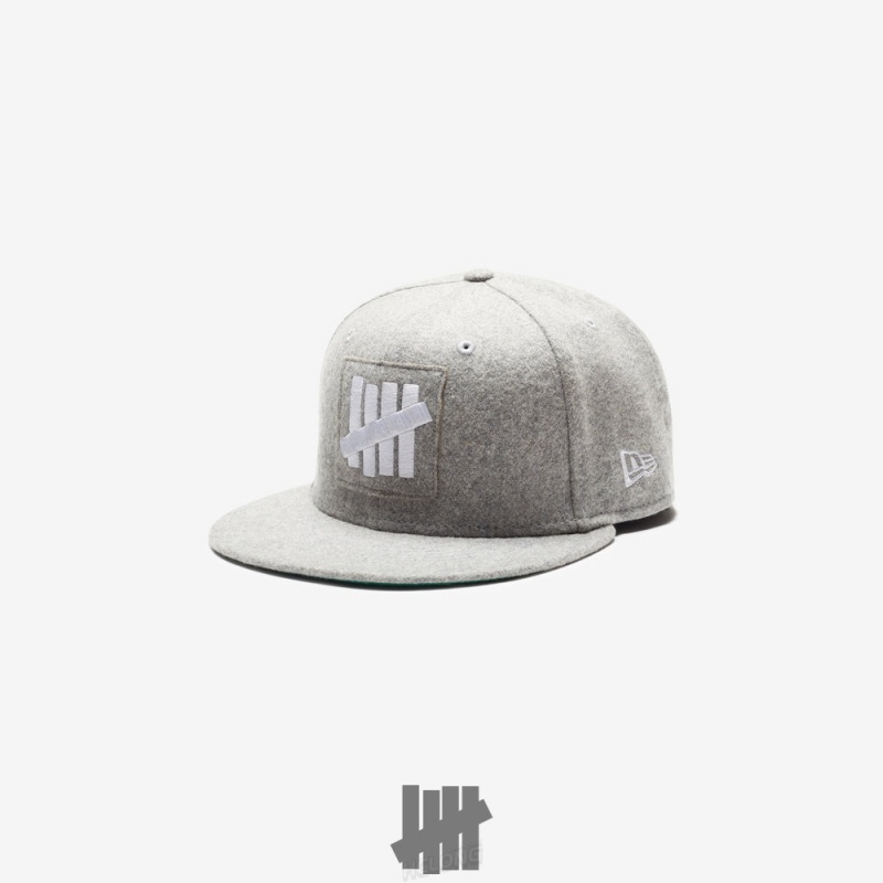 Undefeated Undftd UNDEFEATED X NE ICON PATCH FITTED Kopfbedeckung Grau | CUDFW-9704