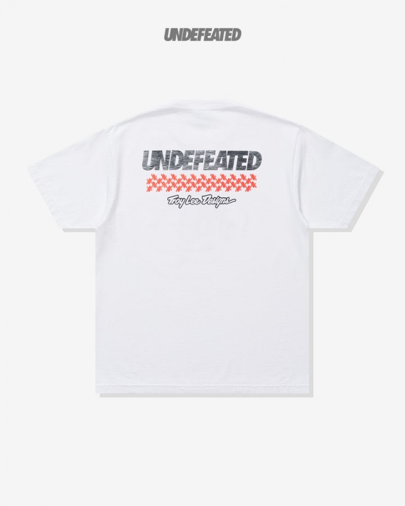 Undefeated Undftd UNDEFEATED X TROY LEE DESIGNS S/S TEE Tees Weiß | AJVZT-2689