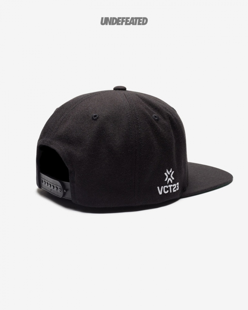 Undefeated Undftd UNDEFEATED X VALORANT SNAPBACK Kopfbedeckung Schwarz | TJBGP-6173