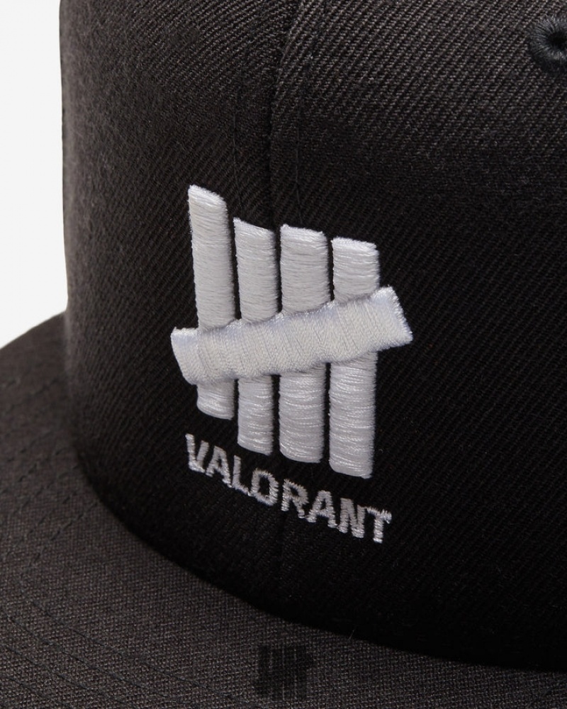 Undefeated Undftd UNDEFEATED X VALORANT SNAPBACK Kopfbedeckung Schwarz | TJBGP-6173