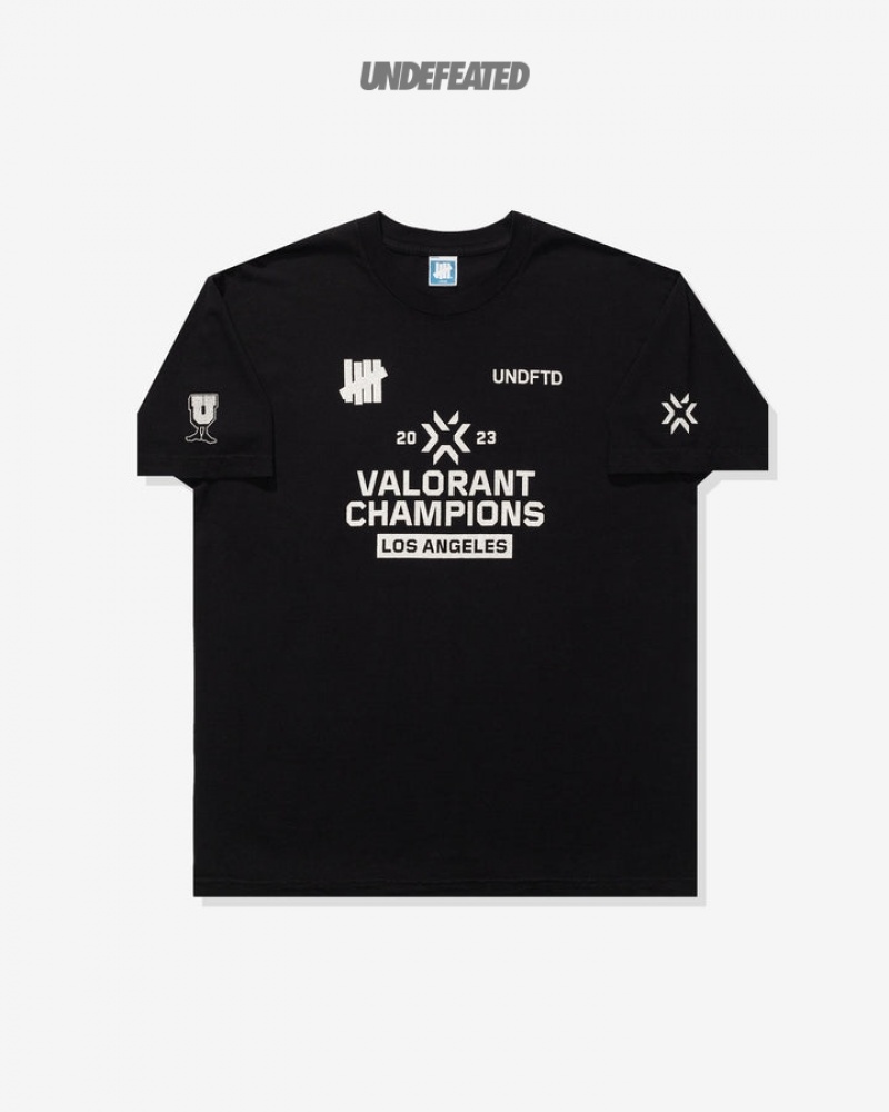 Undefeated Undftd UNDEFEATED X VALORANT S/S TEE Tees Schwarz | PENXO-9821